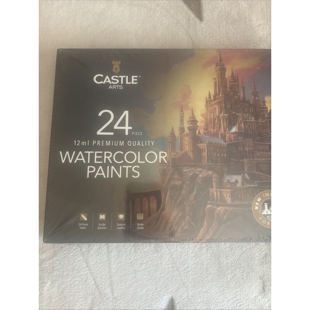 Castle Arts 24 x 12ml Watercolor Paint Tube Set | Value for Adult Artists New